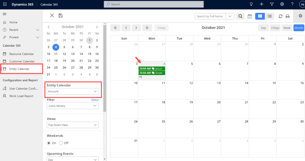 How to Configure the Entity Calendar in Dynamics 365 CRM Custom